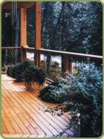 western red cedar deck about to be installed