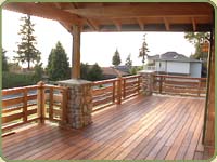 red cedar deck in the bradshaw home
