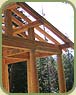 Picture of a timber frame raised with BCL timbers