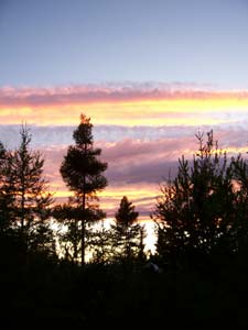 the sun sets around 9 PM on our valley this time of the year